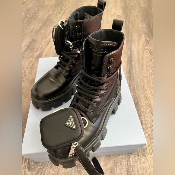 Prada Shoes - MINT PRADA COMBAT BOOTS